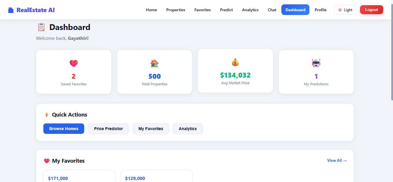 Real Estate AI Dashboard